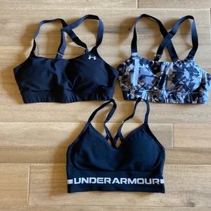 Set of 3 UA Sports Bras (Small)